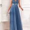Women‘s Prom Dress Party Dress Sequin Dress Long Dress Maxi Dress Blue Sleeveless Pure Color Sparkly Glitter Sequins Fall Winter Autumn V Neck Fashion Wedding Guest Birthday Evening Party 2023 -Tesla Style nsnohf1693535462757