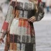 Women's Sweater Dress Jumper Dress Casual Dress Mini Dress Warm Plaid Outdoor Daily Vacation Going Out Turtleneck Long Sleeve 2023 Loose Fit Yellow Blue Green S M L XL XXL 3XL -Tesla Style nspidv1695888053476