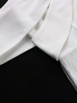 Women‘s Christmas Prom Dress Party Dress Fringe Dress Midi Dress White Green Rose Short Sleeve Pure Color Tassel Fringe Fall Winter Autumn Off Shoulder Fashion Vacation 2023 S M L XL XXL 3XL 4XL -Tesla Style nsxnnt1694503333247