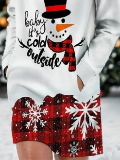Women's Casual Dress Christmas Dress Sweatshirt Dress Snowman Snowflake Pocket Print Crew Neck Mini Dress Fashion Streetwear Outdoor Christmas Long Sleeve Loose Fit Wine Fall Winter S M L XL XXL 7 Women's Casual Dress Christmas Dress Sweatshirt Dress Snowman Snowflake Pocket Print Crew Neck Mini Dress Fashion Streetwear Outdoor Christmas Long Sleeve Loose Fit Wine Fall Winter S M L XL XXL -Tesla Style nvhlxu1695211829898