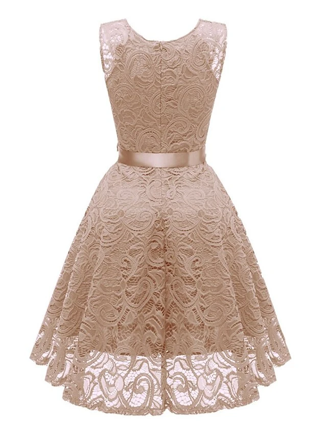 Women's Party Dress Vintage Tea Dresses Lace Dress Homecoming Dress Knee Length Dress Pink Wine Navy Blue Sleeveless Pure Color Lace Summer Spring Fall V Neck Vintage Party Wedding Guest Dress 16 Women's Party Dress Vintage Tea Dresses Lace Dress Homecoming Dress Knee Length Dress Pink Wine Navy Blue Sleeveless Pure Color Lace Summer Spring Fall V Neck Vintage Party Wedding Guest Dress - Image 14