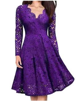 Women‘s Party Dress Wedding Guest Dress Lace Dress Dress Knee Length Dress Black Wine Navy Blue Long Sleeve Pure Color Lace Winter Fall Spring V Neck Elegant Winter Dress Office 2023 S M L XL XXL 3XL 21 Women‘s Party Dress Wedding Guest Dress Lace Dress Dress Knee Length Dress Black Wine Navy Blue Long Sleeve Pure Color Lace Winter Fall Spring V Neck Elegant Winter Dress Office 2023 S M L XL XXL 3XL -Tesla Style nyaqoq1675392529539