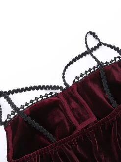 Women's Party Dress Lace Dress Cocktail Dress Midi Dress Black Wine Purple Sleeveless Pure Color Lace Spring Fall Winter Spaghetti Strap Fashion Halloween Birthday Wedding Guest 2023 S M L -Tesla Style nyccrr1694505124951