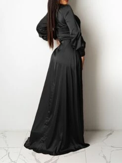 Women‘s Wedding Guest Dress Party Dress Satin Dress Sheath Dress Swing Dress Long Dress Maxi Dress Black Yellow Pink Long Sleeve Pure Color Lace Up Winter Fall Spring V Neck Mature Winter Dress 2023 27 Women‘s Wedding Guest Dress Party Dress Satin Dress Sheath Dress Swing Dress Long Dress Maxi Dress Black Yellow Pink Long Sleeve Pure Color Lace Up Winter Fall Spring V Neck Mature Winter Dress 2023 -Tesla Style nzpqiv1643182439392