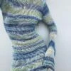 Women‘s Sweater Dress Winter Dress Open Back Knitted Striped Stylish Sexy Soft Long Sleeve Sweater Cardigans Crew Neck Spring Summer Light Blue -Tesla Style nzvmku1643015414041