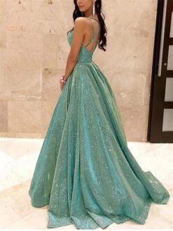 Women's Prom Dress Party Dress Homecoming Dress Long Dress Maxi Dress Silver Green Gray Sleeveless Color Gradient Ruched Summer Spring Fall Spaghetti Strap Fashion Party Birthday Evening Party 2023 S -Tesla Style oaicpb1661927440724