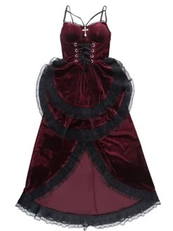 Women's Party Dress Lace Dress Cocktail Dress Midi Dress Black Wine Purple Sleeveless Pure Color Lace Spring Fall Winter Spaghetti Strap Fashion Halloween Birthday Wedding Guest 2023 S M L -Tesla Style oaijqj1694505117713