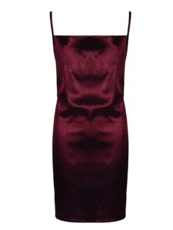 Women‘s Party Dress Satin Dress Sheath Dress Cocktail Party Club Mini Dress Party Hot Spaghetti Strap Sleeveless Backless 2023 Regular Fit Black Champagne Wine Pure Color S M L XL 2XL -Tesla Style oduwwm1672828174210