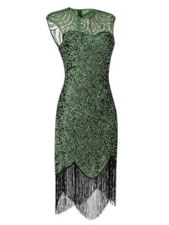 Women‘s Halloween Dress Party Dress Vintage Tea Dresses Gatsby Dress Knee Length Dress Black Gold Green Sleeveless Pure Color Sequins Fall Spring Summer Crew Neck Vintage Party Evening Party Slim 2023 9 Women‘s Halloween Dress Party Dress Vintage Tea Dresses Gatsby Dress Knee Length Dress Black Gold Green Sleeveless Pure Color Sequins Fall Spring Summer Crew Neck Vintage Party Evening Party Slim 2023 -Tesla Style ojcxzr1663323686868