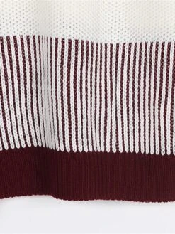 Women's Sweater Dress Winter Dress Jumper Dress Mini Dress Patchwork Outdoor Street Daily Fashion Streetwear Crew Neck Long Sleeve 2023 Loose Fit Wine Khaki Dark Blue Color S M L Size -Tesla Style okhhsu1692095293907