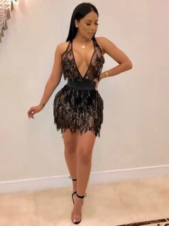 Women's Fringe Dress Sequin Dress Holiday Dress Mini Dress Silver Black Wine Sleeveless Pure Color Sequins Summer Spring Deep V Hot Party Summer Dress 2023 S M L XL 17 Women's Fringe Dress Sequin Dress Holiday Dress Mini Dress Silver Black Wine Sleeveless Pure Color Sequins Summer Spring Deep V Hot Party Summer Dress 2023 S M L XL -Tesla Style osmzpf1601012009893