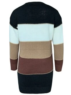 Women‘s Sweater Dress Winter Dress Casual Dress Shift Dress Midi Dress Red Blue Brown Long Sleeve Color Block Knit Fall Winter Autumn Turtleneck Mature Outdoor Daily Loose Fit 2023 S M L XL XXL 3XL -Tesla Style oujbko1664516103984