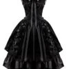 Women‘s Halloween Dress Retro Gothic Vintage Dress Midi Dress Party Outdoor Lace Up Drawstring Plain Square Neck Sleeveless Loose Fit Summer Spring 2023 Black S M L XL 2 Women‘s Halloween Dress Retro Gothic Vintage Dress Midi Dress Party Outdoor Lace Up Drawstring Plain Square Neck Sleeveless Loose Fit Summer Spring 2023 Black S M L XL -Tesla Style ovrzmp1677217636568
