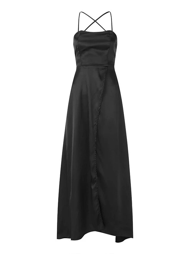 Women‘s Prom Party Dress Homecoming Dress Satin Maxi Long Dress Green Red Sleeveless Pure Color Split Spring Summer Spaghetti Strap Party Stylish Elegant Party 2023 S M L XL 10 Women‘s Prom Party Dress Homecoming Dress Satin Maxi Long Dress Green Red Sleeveless Pure Color Split Spring Summer Spaghetti Strap Party Stylish Elegant Party 2023 S M L XL - Image 8