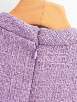 Women's Work Dress Casual Dress Sheath Dress Fashion Office Daily Mini Dress Patchwork Button Stand Collar Short Sleeve Plain Regular Fit Purple Fall Winter S M L 20 Women's Work Dress Casual Dress Sheath Dress Fashion Office Daily Mini Dress Patchwork Button Stand Collar Short Sleeve Plain Regular Fit Purple Fall Winter S M L -Tesla Style paksof1695267971884