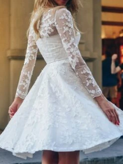 Women‘s Lace Dress Homecoming Dress Winter Dress Knee Length Dress White Long Sleeve Pure Color Lace Winter Fall Autumn Crew Neck Party Party Winter Dress Birthday 2023 S M L XL 6 Women‘s Lace Dress Homecoming Dress Winter Dress Knee Length Dress White Long Sleeve Pure Color Lace Winter Fall Autumn Crew Neck Party Party Winter Dress Birthday 2023 S M L XL -Tesla Style phuggk1645588965444