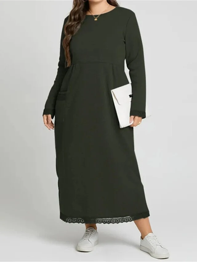 Women's Casual Dress Sweatshirt Dress Winter Dress Long Dress Maxi Dress Ruched Pocket Outdoor Daily Going Out Fashion Streetwear Crew Neck Long Sleeve 2023 Loose Fit Black Wine Purple Color S M L XL 20 Women's Casual Dress Sweatshirt Dress Winter Dress Long Dress Maxi Dress Ruched Pocket Outdoor Daily Going Out Fashion Streetwear Crew Neck Long Sleeve 2023 Loose Fit Black Wine Purple Color S M L XL - Image 18