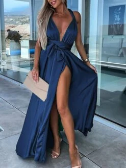 Women's Party Dress Homecoming Dress Satin Dress Pink Dress Long Dress Maxi Dress Black Light Green Wine Sleeveless Pure Color Lace Up Summer Spring Fall V Neck Fashion Evening Party Wedding Guest 30 Women's Party Dress Homecoming Dress Satin Dress Pink Dress Long Dress Maxi Dress Black Light Green Wine Sleeveless Pure Color Lace Up Summer Spring Fall V Neck Fashion Evening Party Wedding Guest -Tesla Style pkgigv1685586738309