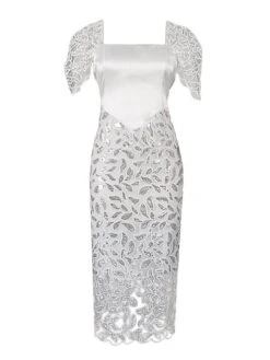 Women‘s Party Dress Wedding Guest Lace Dress Sheath Dress Midi Dress White Short Sleeve Pure Color Lace Spring Summer Square Neck Modern Weekend 2022 S M L XL XXL 3XL 9 Women‘s Party Dress Wedding Guest Lace Dress Sheath Dress Midi Dress White Short Sleeve Pure Color Lace Spring Summer Square Neck Modern Weekend 2022 S M L XL XXL 3XL -Tesla Style pkqyny1673855998524