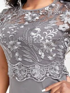 Women's Plus Size Party Dress Cocktail Dress Wedding Guest Dress Midi Dress Pink Wine Blue Short Sleeve Pure Color Lace Spring Fall Winter Crew Neck Fashion Winter Dress Wedding Guest Vacation 2023 S -Tesla Style pkzexf1693806559192