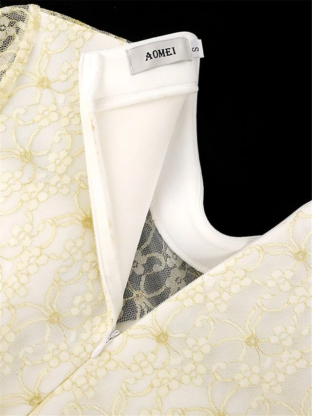 Women's Prom Dress Party Dress Wedding Guest Dress Long Dress Maxi Dress White Long Sleeve Pure Color Mesh Spring Fall Winter Stand Collar Fashion Winter Dress Evening Party Wedding Guest 2023 S M L 9 Women's Prom Dress Party Dress Wedding Guest Dress Long Dress Maxi Dress White Long Sleeve Pure Color Mesh Spring Fall Winter Stand Collar Fashion Winter Dress Evening Party Wedding Guest 2023 S M L - Image 7