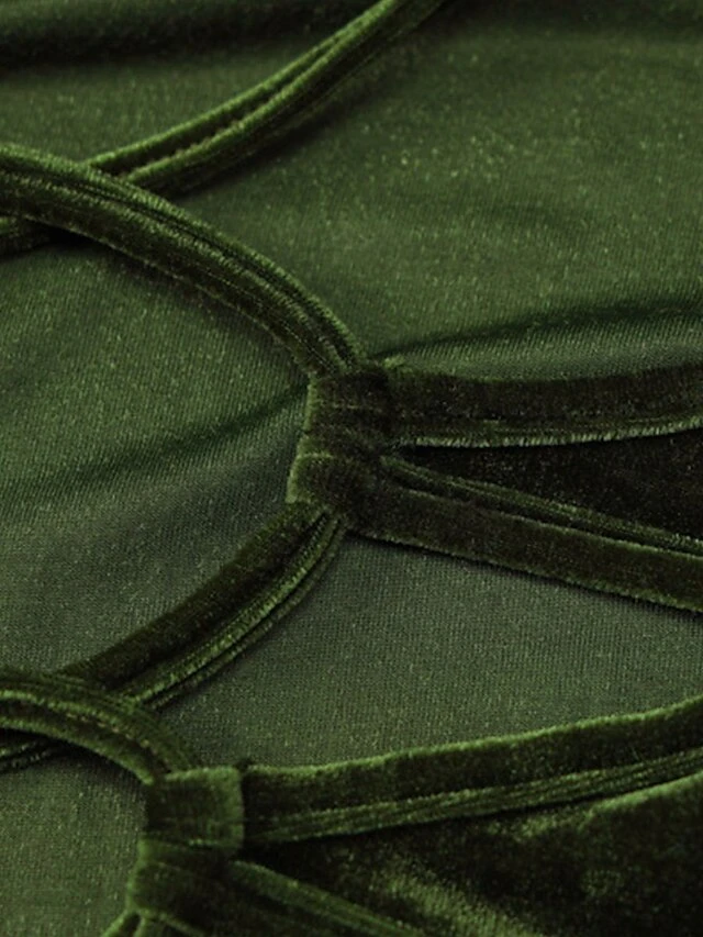 Women‘s Christmas Party Dress Velvet Dress Wedding Guest Dress Long Dress Maxi Dress Green Sleeveless Pure Color Split Spring Fall Winter Spaghetti Strap Winter Dress Evening Party Wedding 7 Women‘s Christmas Party Dress Velvet Dress Wedding Guest Dress Long Dress Maxi Dress Green Sleeveless Pure Color Split Spring Fall Winter Spaghetti Strap Winter Dress Evening Party Wedding - Image 5