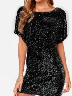 Women's Party Dress Sequin Dress Homecoming Dress Mini Dress Silver Black Gold Short Sleeve Pure Color Sequins Summer Spring Crew Neck Fashion Party Summer Dress Spring Dress 2022 S M L XL XXL 11 Women's Party Dress Sequin Dress Homecoming Dress Mini Dress Silver Black Gold Short Sleeve Pure Color Sequins Summer Spring Crew Neck Fashion Party Summer Dress Spring Dress 2022 S M L XL XXL -Tesla Style pqdhxv1640341391142