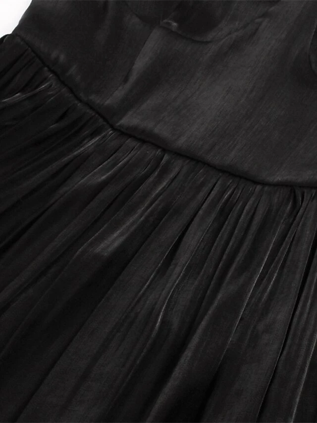 Women's Party Dress Velvet Dress Swing Dress Midi Dress Black Sleeveless Pure Color Ruched Fall Winter Autumn Spaghetti Strap Fashion Party Vacation Spring Dress 2023 S M L XL 7 Women's Party Dress Velvet Dress Swing Dress Midi Dress Black Sleeveless Pure Color Ruched Fall Winter Autumn Spaghetti Strap Fashion Party Vacation Spring Dress 2023 S M L XL - Image 5