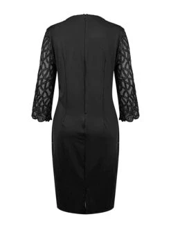 Women‘s Party Dress Sequin Dress Cocktail Dress Midi Dress Black Wine Dark Green 3/4 Length Sleeve Pure Color Sparkly Glitter Sequins Spring Fall Winter Crew Neck Fashion Wedding Guest Birthday -Tesla Style prcquu1691659612698