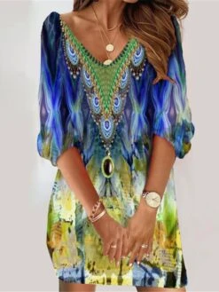 Women's Casual Dress Ethnic Dress Summer Dress Floral Color Block Print V Neck Mini Dress Vintage Ethnic Outdoor Daily 3/4 Length Sleeve Loose Fit Black Yellow Wine Summer Spring S M L XL XXL 13 Women's Casual Dress Ethnic Dress Summer Dress Floral Color Block Print V Neck Mini Dress Vintage Ethnic Outdoor Daily 3/4 Length Sleeve Loose Fit Black Yellow Wine Summer Spring S M L XL XXL -Tesla Style puxoed1689247549898