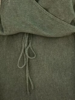 Women's Sweater Dress Winter Dress Jumper Dress Mini Dress Drawstring Daily Date Going Out Fashion Basic V Neck Long Sleeve 2023 Regular Fit Green Color S M L XL Size -Tesla Style pxcqhp1691991719025