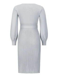 Women‘s Sweater Dress Winter Dress Bodycon Knee Length Dress Black Dark Green Khaki Long Sleeve Pure Color Lace Up Fall Winter Autumn Crew Neck Elegant Winter Dress Fall Dress 2023 S M L XL XXL -Tesla Style qalvrv1657786353401