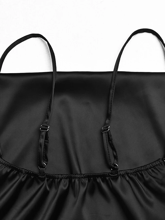 Women's Party Dress Satin Dress Strap Dress Long Dress Maxi Dress Black Green Sleeveless Pure Color Backless Summer Spring Spaghetti Strap Fashion Party Spring Dress Slim 2023 S M L 6 Women's Party Dress Satin Dress Strap Dress Long Dress Maxi Dress Black Green Sleeveless Pure Color Backless Summer Spring Spaghetti Strap Fashion Party Spring Dress Slim 2023 S M L - Image 4