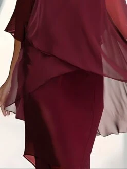 Women's Party Dress Lace Dress Cocktail Dress Long Dress Maxi Dress Wine 3/4 Length Sleeve Pure Color Lace Spring Fall Winter Crew Neck Fashion Wedding Guest 2023 S M L XL XXL 3XL -Tesla Style qdelqn1694673472488