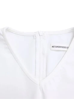 Women's Work Dress Casual Dress Black Dress Fashion Office Daily Workfashion Midi Dress Lace Up Mesh V Neck 3/4 Length Sleeve Color Block Regular Fit Black White Red Fall Winter S M L XL XXL -Tesla Style qebdvf1695645208857