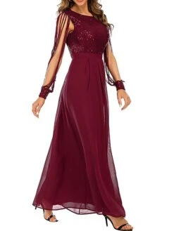 Women‘s Party Dress Sequin Dress Wedding Guest Dress Long Dress Maxi Dress Wine Long Sleeve Pure Color Sparkly Glitter Sequins Spring Fall Winter Crew Neck Fashion Winter Dress Wedding Guest 6 Women‘s Party Dress Sequin Dress Wedding Guest Dress Long Dress Maxi Dress Wine Long Sleeve Pure Color Sparkly Glitter Sequins Spring Fall Winter Crew Neck Fashion Winter Dress Wedding Guest -Tesla Style qevysr1692771253380