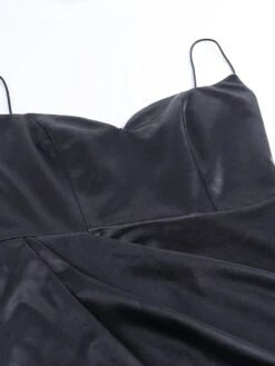 Women's Party Dress Satin Dress Sheath Dress Midi Dress Black Red Sleeveless Pure Color Backless Summer Spring Spaghetti Strap Stylish Spring Dress 2023 S M L -Tesla Style qicqeo1641550424257