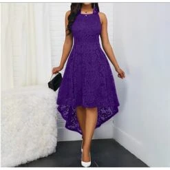 Women's Party Dress Lace Dress Cocktail Dress Midi Dress Black Wine Royal Blue Pure Color Lace Fall Spring Summer Crew Neck Elegant Office Wedding Guest Summer Dress 2023 S M L XL XXL 3XL -Tesla Style qiiqda1662451521664