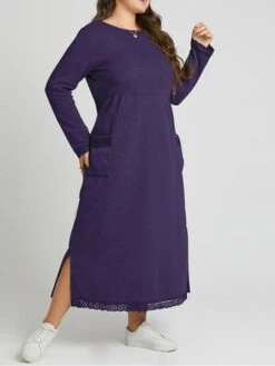 Women's Casual Dress Sweatshirt Dress Winter Dress Long Dress Maxi Dress Ruched Pocket Outdoor Daily Going Out Fashion Streetwear Crew Neck Long Sleeve 2023 Loose Fit Black Wine Purple Color S M L XL 31 Women's Casual Dress Sweatshirt Dress Winter Dress Long Dress Maxi Dress Ruched Pocket Outdoor Daily Going Out Fashion Streetwear Crew Neck Long Sleeve 2023 Loose Fit Black Wine Purple Color S M L XL -Tesla Style qjxzyx1693813475422