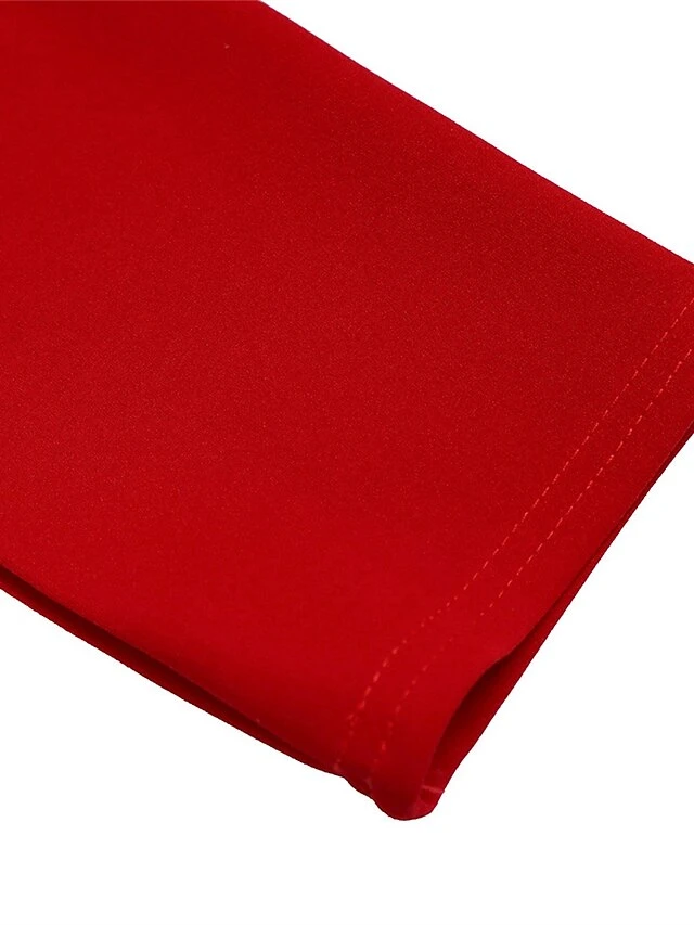 Women's Party Dress Cocktail Dress Wedding Guest Dress Midi Dress Black Red Royal Blue Half Sleeve Pure Color Ruched Fall Winter Autumn V Neck Fashion Winter Dress Wedding Guest Vacation 2023 S M L 14 Women's Party Dress Cocktail Dress Wedding Guest Dress Midi Dress Black Red Royal Blue Half Sleeve Pure Color Ruched Fall Winter Autumn V Neck Fashion Winter Dress Wedding Guest Vacation 2023 S M L - Image 12