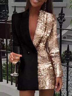 Women‘s Cocktail Party Dress Wedding Guest Dress Sequin Dress And Jacket Set Black Champagne Pink Long Sleeve Pure Color Sequins Winter Fall Spring Deep V Mature Date 2023 S M L XL 2XL 8 Women‘s Cocktail Party Dress Wedding Guest Dress Sequin Dress And Jacket Set Black Champagne Pink Long Sleeve Pure Color Sequins Winter Fall Spring Deep V Mature Date 2023 S M L XL 2XL -Tesla Style qnrinj1671091188693