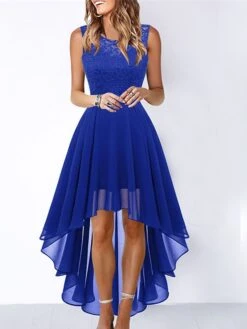 Women‘s Cocktail Party Dress Lace Dress Swing Dress Long Dress Maxi Dress Black Pink Wine Sleeveless Pure Color Lace Fall Spring Summer Crew Neck Fashion 2023 S M L XL XXL 3XL -Tesla Style qqkxfq1657089341930