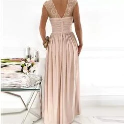 Women‘s Party Dress Homecoming Dress Swing Dress Long Dress Maxi Dress Black Purple Pink Sleeveless Pure Color Split Backless Spring Summer V Neck Evening Party 2023 S M L XL XXL -Tesla Style qrnkxg1657163945460