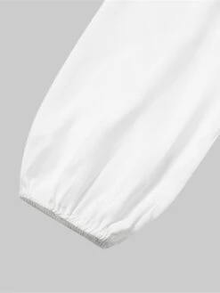 Women's Work Dress Satin Dress Swing Dress Fashion Midi Dress Ruffle Button Shirt Collar Long Sleeve Plain Loose Fit White Fall Winter S M L XL XXL -Tesla Style qsbbiq1693299603873