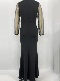 Women‘s Prom Dress Party Dress Sequin Dress Long Dress Maxi Dress Black Long Sleeve Pure Color Sparkly Glitter Sequins Fall Winter Autumn Spaghetti Strap Fashion Wedding Guest Evening Party -Tesla Style qtwcdr1693982499497