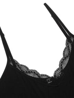 Women's Casual Dress Strap Dress Mini Dress Cute Daily Lace Backless Solid Color Strap Home Lounge Black Wine 2023 Summer Spring S M L XL -Tesla Style quplqs1692857684671