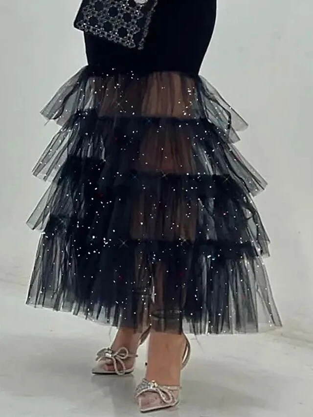 Women‘s Cocktail Dress Wedding Guest Dress Black Dress Bodycon Long Dress Maxi Dress Short Sleeve Pure Color Sequins Summer Spring Fall Off Shoulder Party Wedding Guest Vacation Fall Dress 4 Women‘s Cocktail Dress Wedding Guest Dress Black Dress Bodycon Long Dress Maxi Dress Short Sleeve Pure Color Sequins Summer Spring Fall Off Shoulder Party Wedding Guest Vacation Fall Dress - Image 2