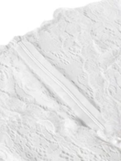 Women's Party Dress Lace Dress Homecoming Dress Midi Dress White Short Sleeve Pure Color Lace Summer Spring V Neck Stylish Party Wedding Guest Spring Dress 2023 S M L XL XXL 3XL -Tesla Style qvgpxy1660535343742