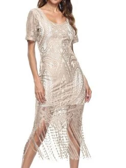 Women's Party Dress Fringe Dress Lace Dress Midi Dress Black Wine Blue Short Sleeve Floral Tassel Fringe Spring Fall Winter V Neck Fashion Birthday Wedding Guest Vacation 2023 S M L XL XXL -Tesla Style qweecs1692859192617