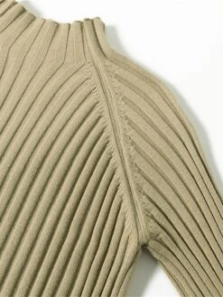 Women's Sweater Dress Jumper Dress Winter Dress Midi Dress Warm Plain Outdoor Daily Vacation Going Out Turtleneck Long Sleeve 2023 Loose Fit Black Brown Khaki One Size -Tesla Style qzhoah1697711604920